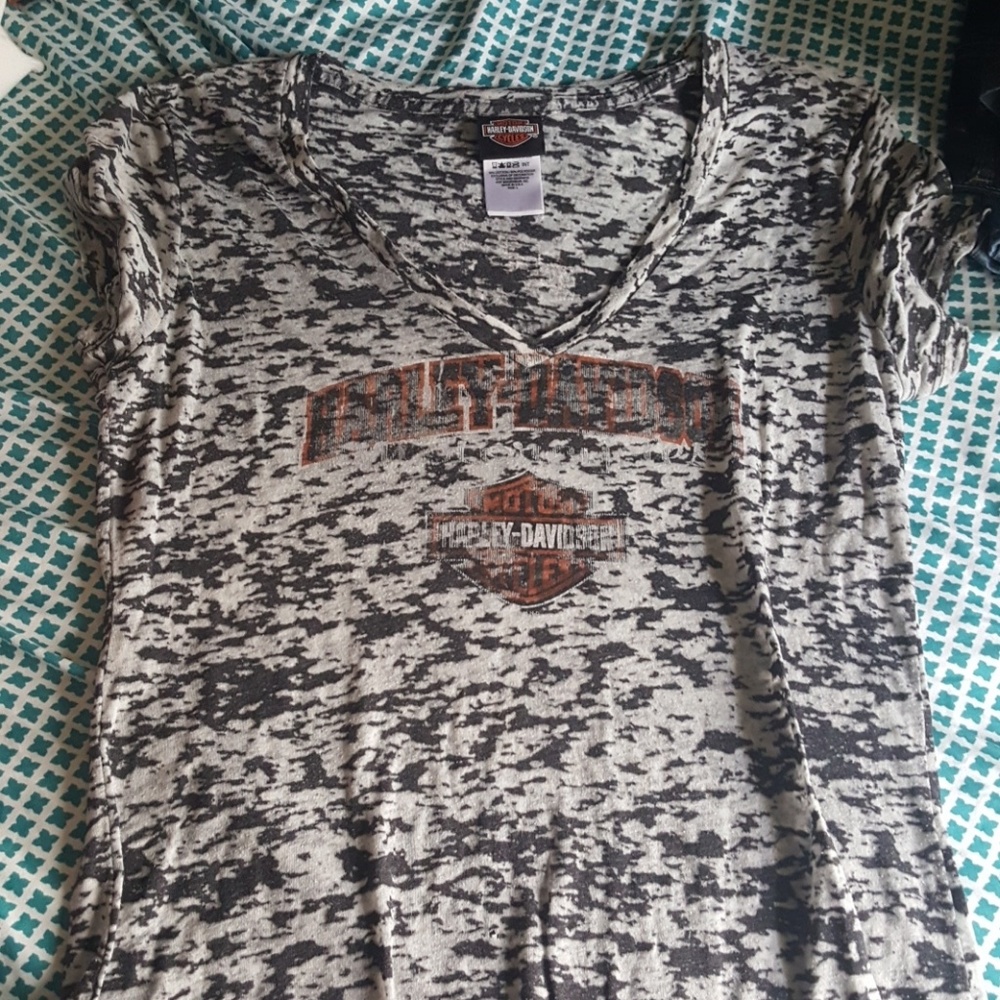 Intentionally faded harley shirt